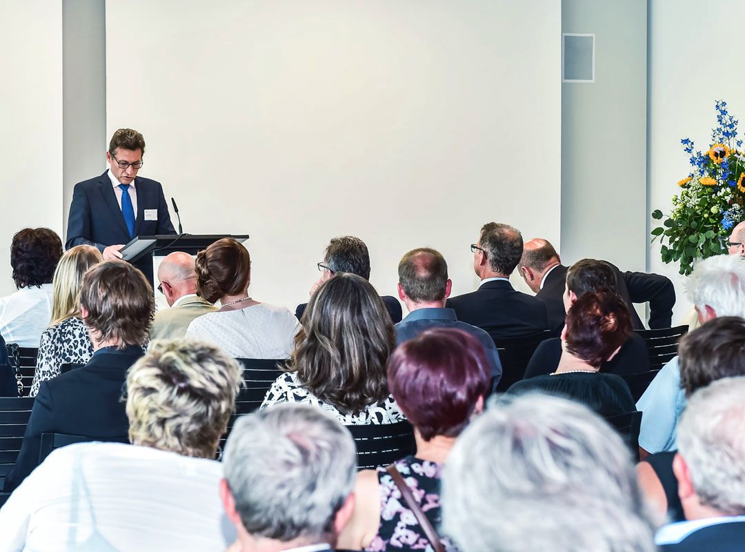 Eröffnungsrede für die Feier im Zuge des Neubaus des Verwaltungs- und Schulungsgebäudes